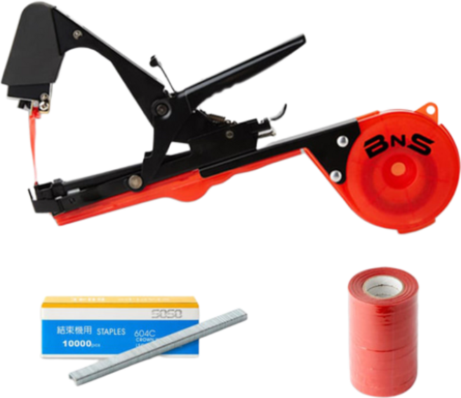 BNS 무꺼락 (1세트) 원예 농작물 고추 토마토 오이 지지대 자동 밴딩 결속기 매듭기, 1개