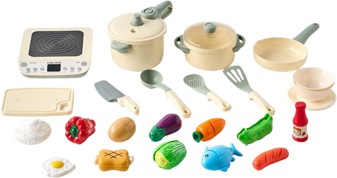 [모던하우스 인천점] 리틀키친 요리놀이 세트 28pcs -[PY0325004], 1개, 상세설명참조