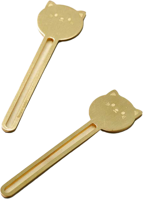 황동 고양이 튜브링거 핸드크림 디스펜서 치약짜개, 골드