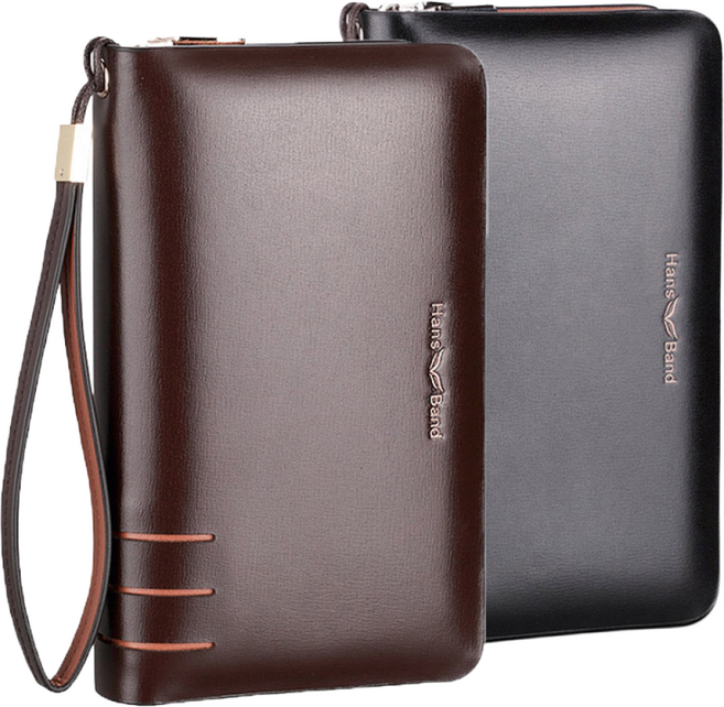 핸즈밴드 소가죽 남성클러치백 남자 손가방 핸드폰 수납 장지갑 W2805