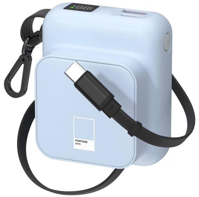 이어맥 자동 릴타입 22.5W PD PPS 고속충전 10000mAh 보조배터리, 스카이, PTPB10