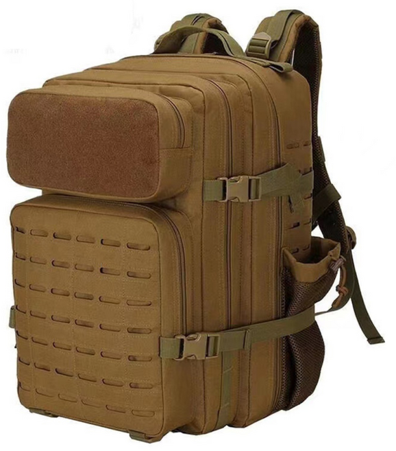 군인 전용 전술가방 대용량백팩+ 태극기, 브라운
