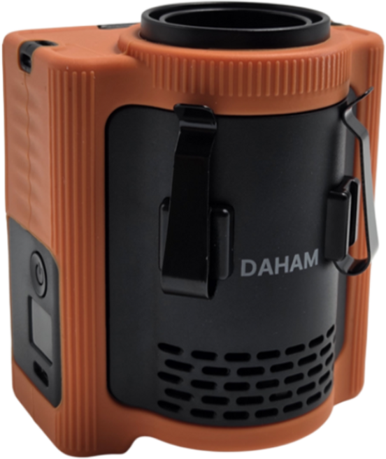 다함 무선 휴대용 허리 선풍기 10000mAh 초강력 벨트 바디 야구장 캠핑 야외 핸디 22시간, 오렌지