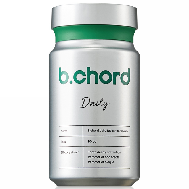 비코드 데일리 고체치약 90정 아쿠아민트향, 63g, 1개