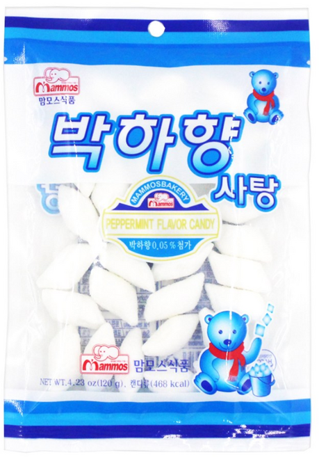 맘모스 박하향 사탕 120g 영양갱 젤리 캔디 사탕, 9999