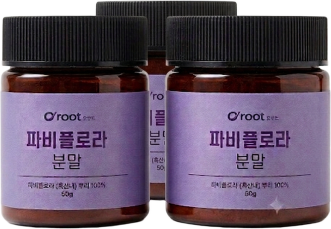 오루트 흑생강 분말 100% 파비플로라 블랙진저 태국 다이어트 당독소제거, 3개, 50g