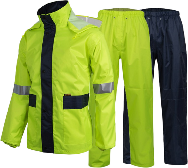 제비표우의 SI 170 작업용 안전 우비 상의 하의 산업용 배달용 라이더 낚시 기능성