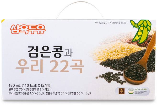 삼육두유 검은콩 우리 22곡, 30개, 190ml