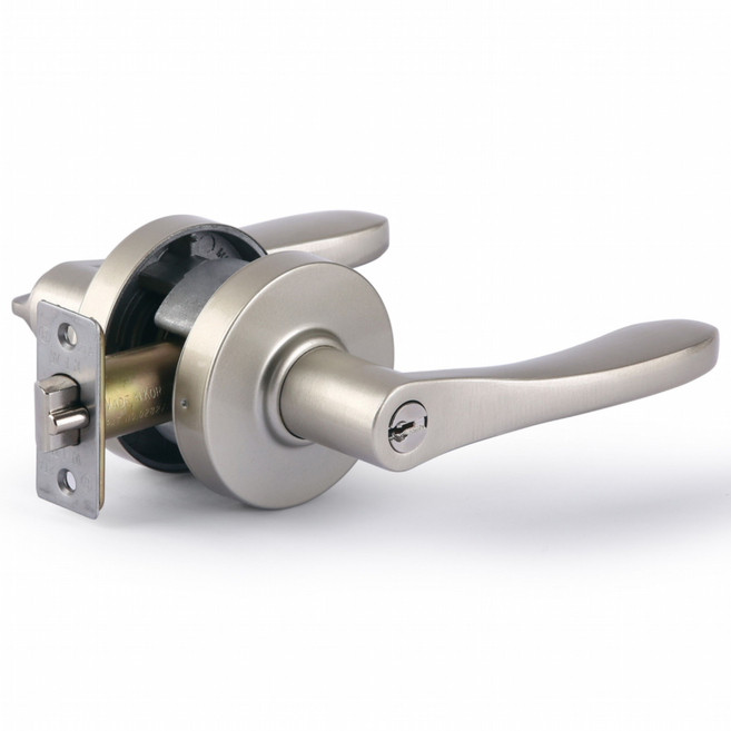 키형 방문손잡이 레버 도어락 국산 KS규격 항균 변색없는 니켈도금 시공편리 보안키3개, 그레이 키, 1개