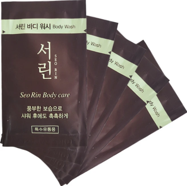 일회용 댕기머리 서린 바디워시(바디클렌저) 여행용 비품 파우치 숙박업소 1회용 간편사용 간편휴대, 8ml, 10개 - 쿠팡