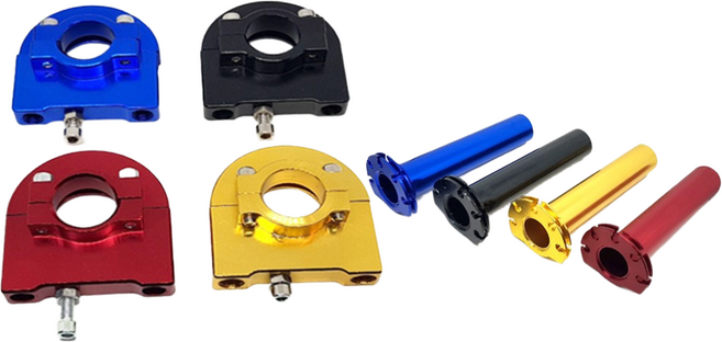 LJ 수항 오토바이 튜닝 2분의 1 반스로틀킷 하프그립 왼쪽그립 작업가능 스로틀을 반만 당겨도 풀악셀이 됩니다, 1개, 골드