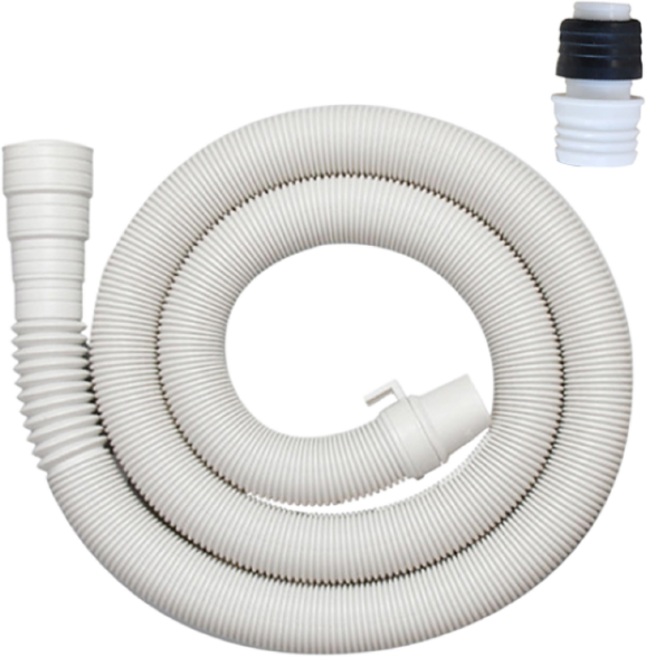 세탁기 배수호스 연장 통돌이 삼성 LG 호환 1.5M, 1개, 화이트 1.5M + 커넥터