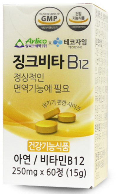 테코자임 징크비타 B12, 60정, 1개