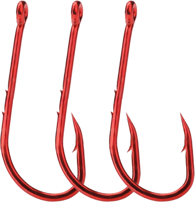 FTK 100개 / 50개 고탄소강 낚싯바늘, 1세트, 100개입