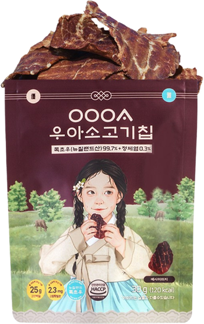 우아 소고기칩, 1개, 30g