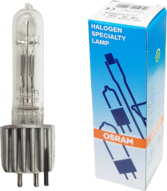 오스람 OSRAM HPL 750 W 230V Souce4 할로겐 램프 전구, 1개, 전구색