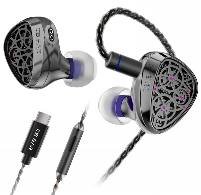 Keephifi KBEAR Tourbillon-Pro 10MM PU+PEEK+DLC 복합 다이어프램 DD HiFi 인이어 이어폰 유선 이어폰, C타입 마이크