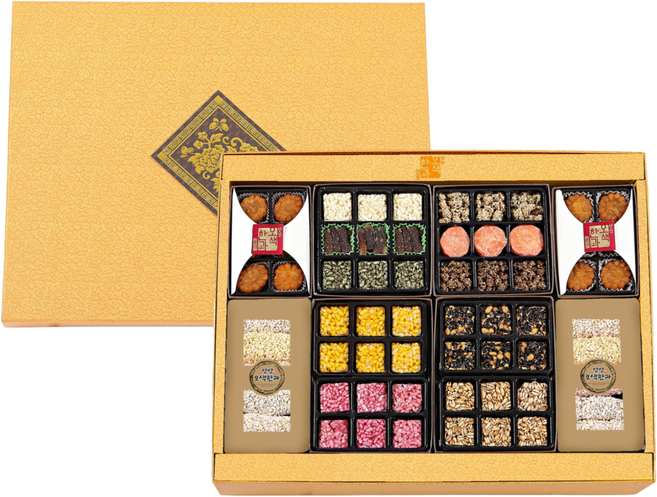 양양오색한과 오색7호(대) 3단 한과선물세트, 1박스, 1.4kg