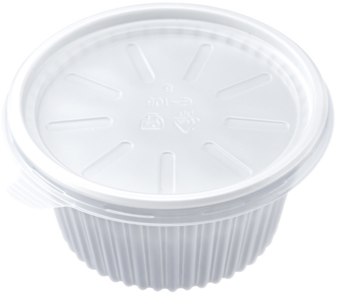 EL 105파이 국용기 주름무늬 중 270ml 백색 1 000개 세트 일회용 배달 포장용기, 1세트, 1000개