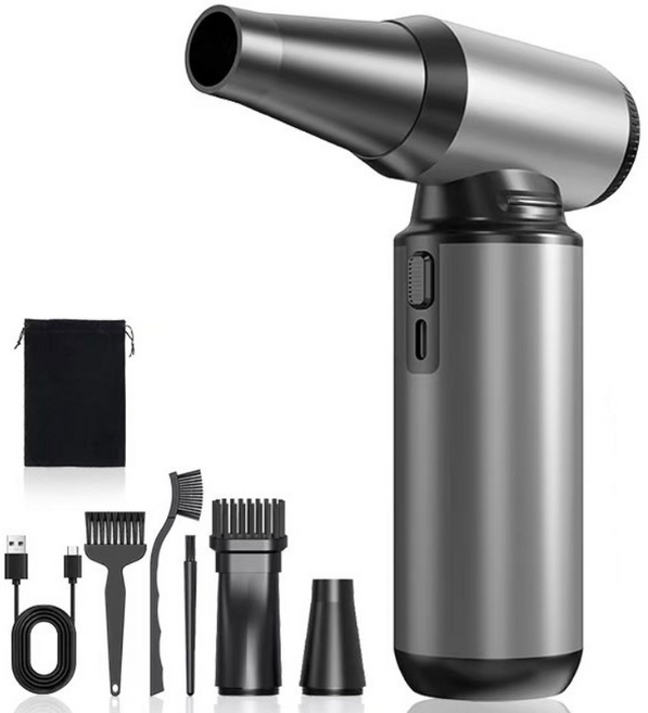 PQONE 에어건 크로스건 무선 차량 세차 캠핑 송풍기 가정용 미니 차량용 청소기, PQONE 뉴 에어건 기본형 패키지