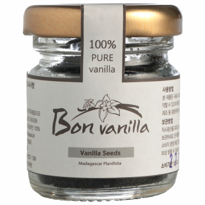 bon vanilla 마다가스카르 프리미엄 천연 바닐라빈 씨드 20g, 1개