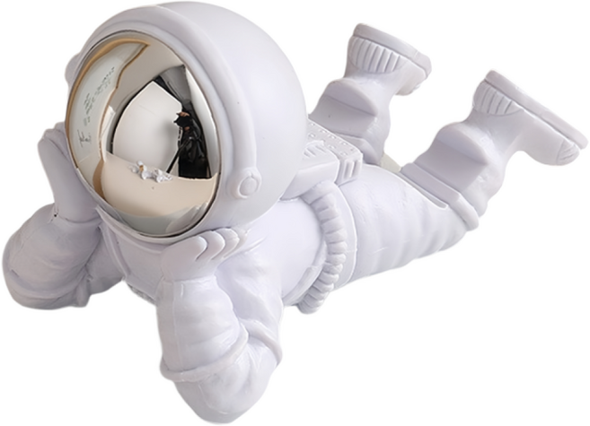 22GTP 우주인 핸드폰 거치대 탁상용 휴대폰 거치대 스마트폰 태블릿 거치대 집들이 선물, 1개, 실버