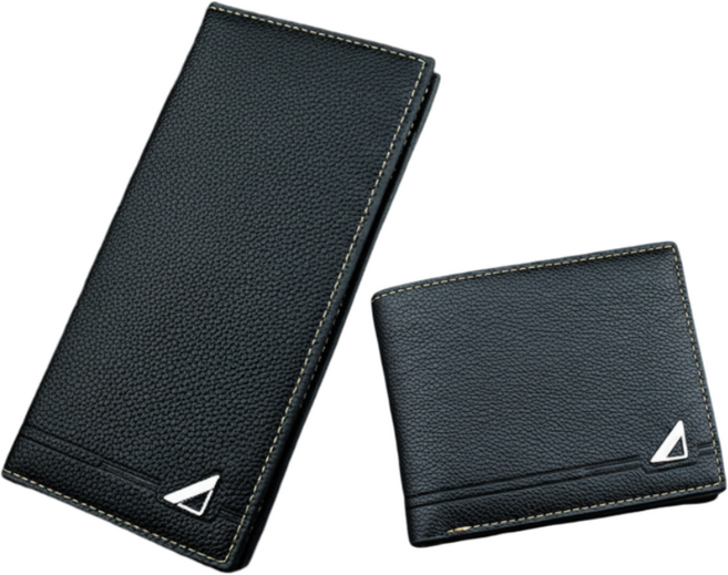 남성 장지갑 단지갑 얇은 프리미엄 가죽 카드지갑 패션지갑 2종 세트