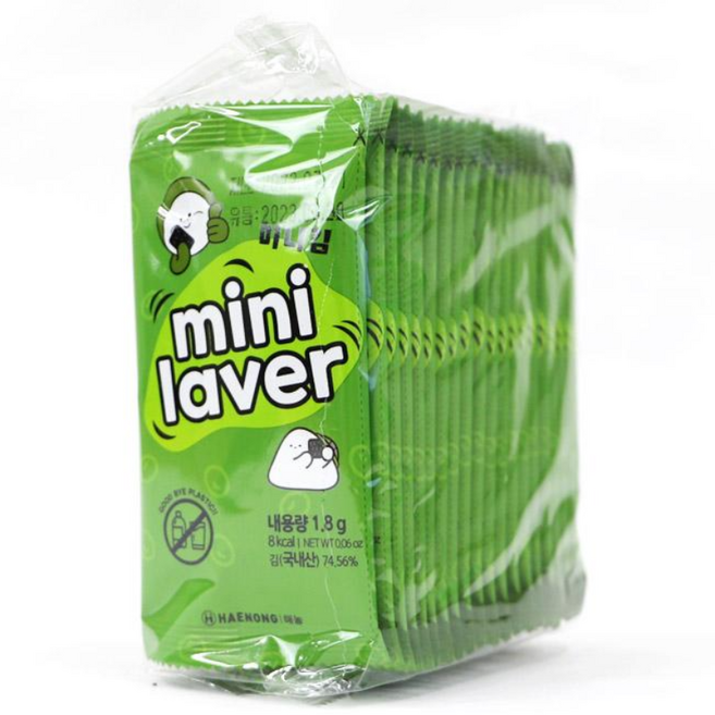해농 미니김 에코패키지 1.8g, 20개