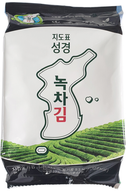 지도표 성경김 녹차 조각김 17g 식탁김, 10개