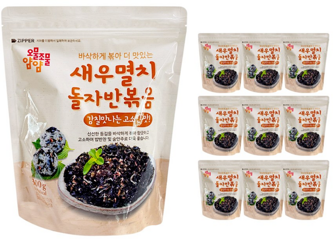 오물조물얌얌 새우멸치 돌자반 볶음, 10개, 300g