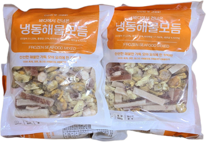 깔끔손질 간편한 해물모듬 대용량, 1박스, 6kg(600gx10팩)