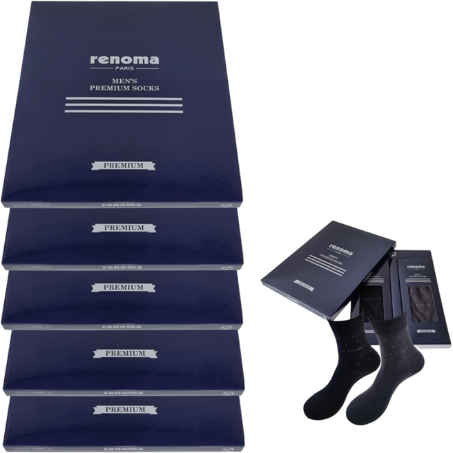 5+1 레노마 양말선물세트 설명절 답례품 선물용 남성 여성 정장 양말세트4종