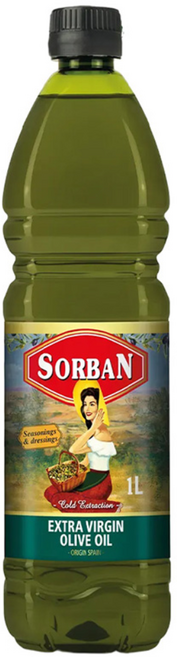 소르반 엑스트라버진 올리브오일 냉압착 스페인산 올리브유, 1개, 1L