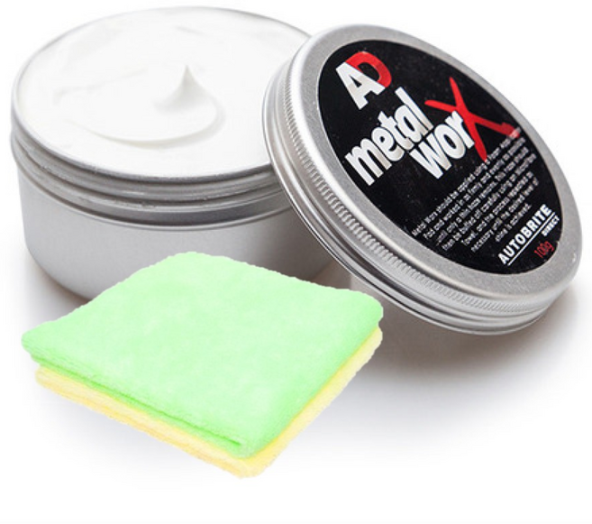 AD 메탈웍스 오토브라이트 메탈 폴리쉬 크롬 금속 광택제 100g+타월, 100g, 1개