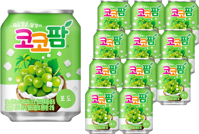 코코팜 포도, 238ml, 36개
