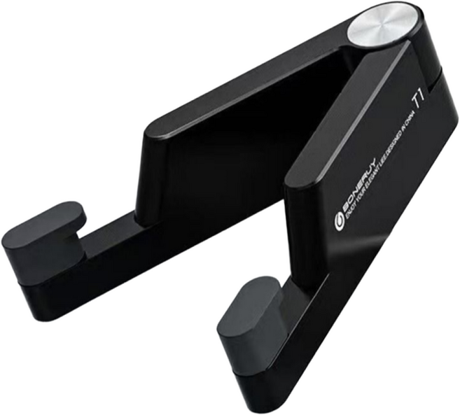 홈앤에버 휴대용 초소형 접이식 거치대 고급 아이패드 핸드폰 다용도 알루미늄 탁상용 태블릿 만능 메탈 거치대1+사은품선정리홀더, 블랙, 1개