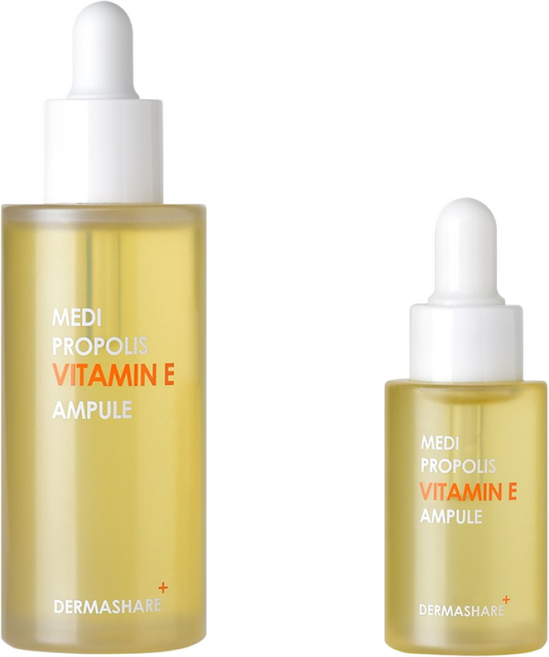 더마쉐어 메디 프로폴리스 74% 함유 비타민E 시카 히알루론산 티트리 콜라겐 펩타이드 미백 주름개선 피부장벽케어 고보습 앰플 20mL + 50mL, 2세트, 70ml