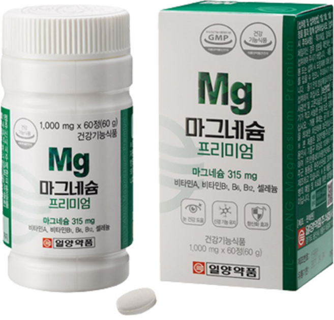 일양약품 마그네슘 프리미엄 60g, 60정, 5개