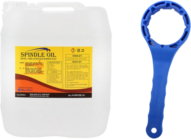 미싱 오일 20L + 양면 말통 오프너 (스핀들 재봉틀용 윤활유), 1세트, 혼합 색상