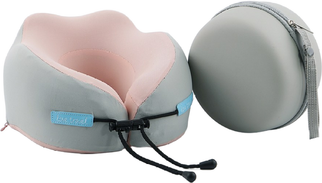 코지마켓 경추 메모리폼 목베개 기내용 차랑용 하드케이스