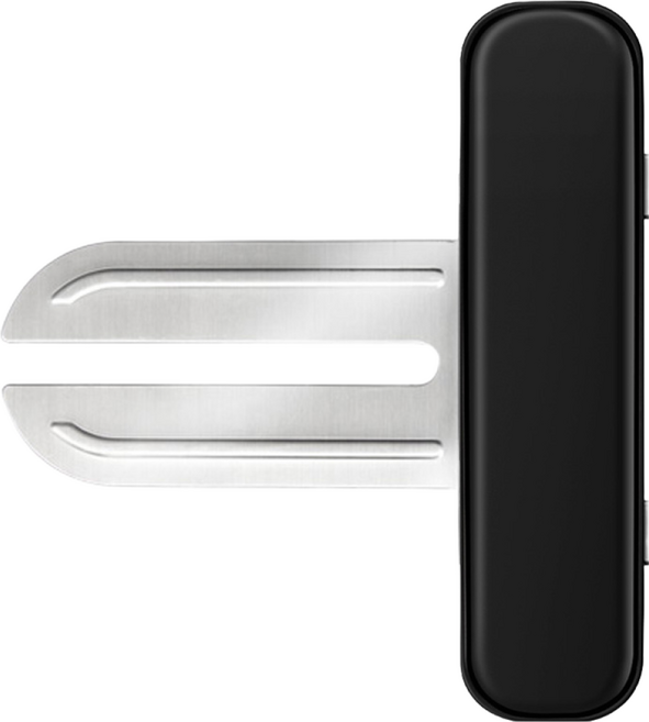 웰콤 강화유리문용 양문형홀더 디지털도어락 현관문도어락 현관번호키 도어록, 웰콤 강화유리문용 양문 날개형홀더