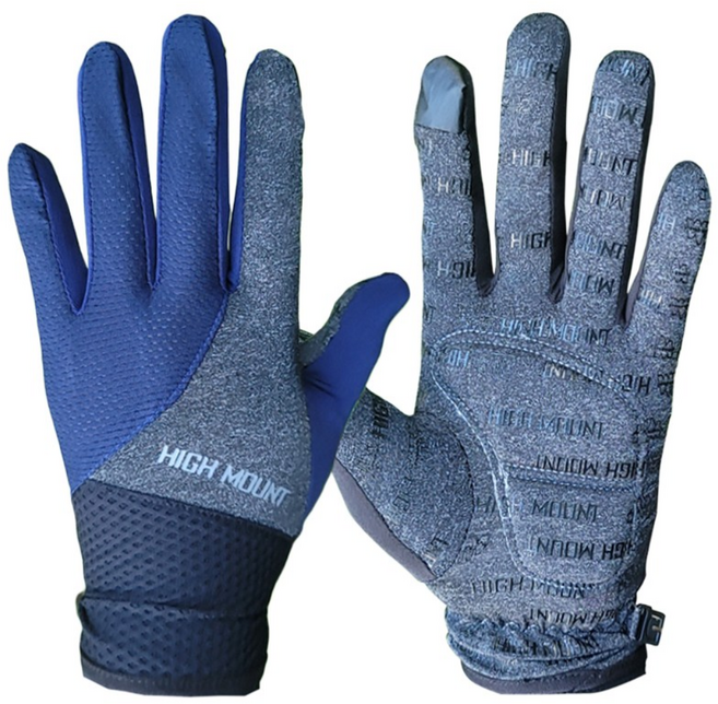 삼단 메쉬 여름 스포츠장갑 등산 자전거 아웃도어 시원한 통풍, 블루