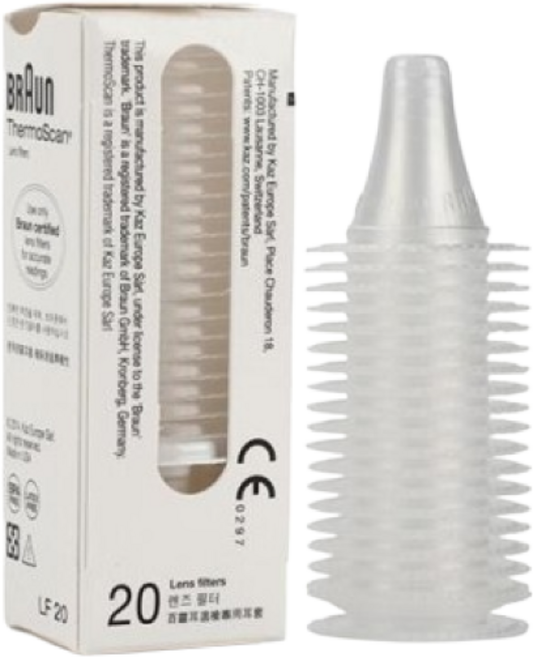 브라운 귀 체온계 전용 리필 렌즈 필터캡 20개입 정품, 4개
