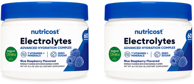 뉴트리코스트 일렉트로라이트 컴플렉스 전해질 보충제 60회분 블루 라즈베리맛 2병, 2개