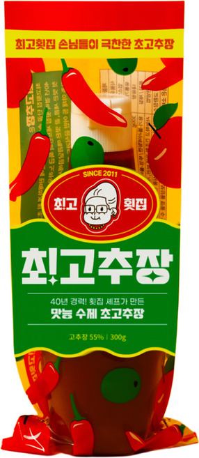 초고추장 수제 초장 최고추장 최고횟집, 300g, 1개