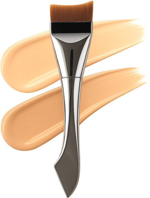 소온 (SO:ON) 파운데이션 스파출러 일체형 납작 브러쉬, 1개, 실버