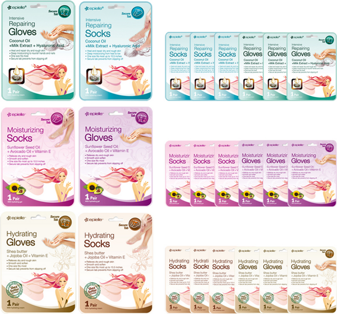 에피엘르 핸드 앤 풋 마스크팩 모이스춰라이징 4p + 하이드레이팅 4p + 리페어링 4p, 2개