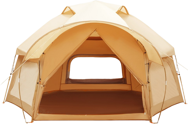 TANSTRIDER 육각캠핑 원터치텐트 쉘터텐트 그늘막 대형원터치텐트 그늘막텐트 캠핑텐트 거실형텐트 리빙쉘텐트 루프탑텐트 원터치 텐트 캠핑용품 자동 원터치텐트 대형텐트 5-8인용, 카키 Khaiki, 1개