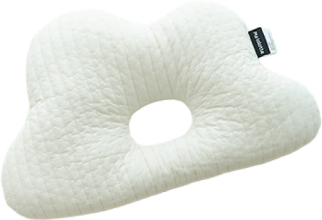 마롤로뜨 유아용 누빔 자수 구름베개, 아이보리, 1개