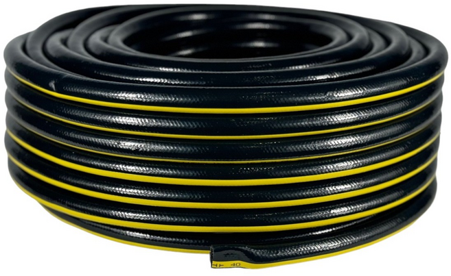 [에이팩스 케미칼] 국산 빵빵이 물호스 연결구 포함 15mmx30M 50M 식당용 원예용 축사용, 1개, 검정/노랑 말랑이